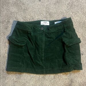 Cotton On Dark Green Corduroy Mini Skirt